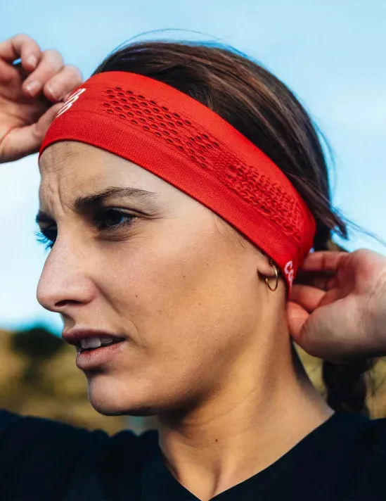 Compressport | Thin Headband On/Off  | Core Red / White