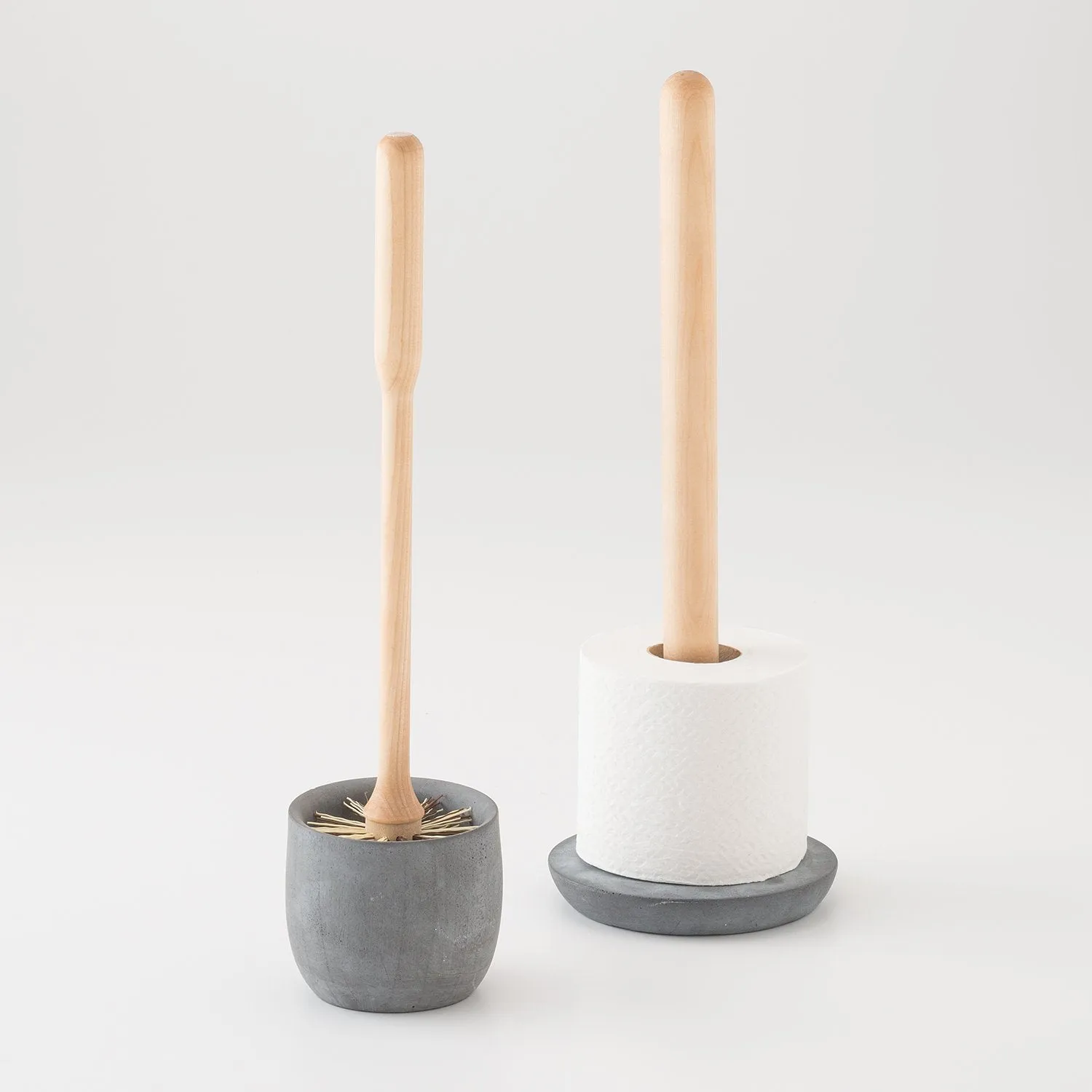 Concrete Toilet Brush Set