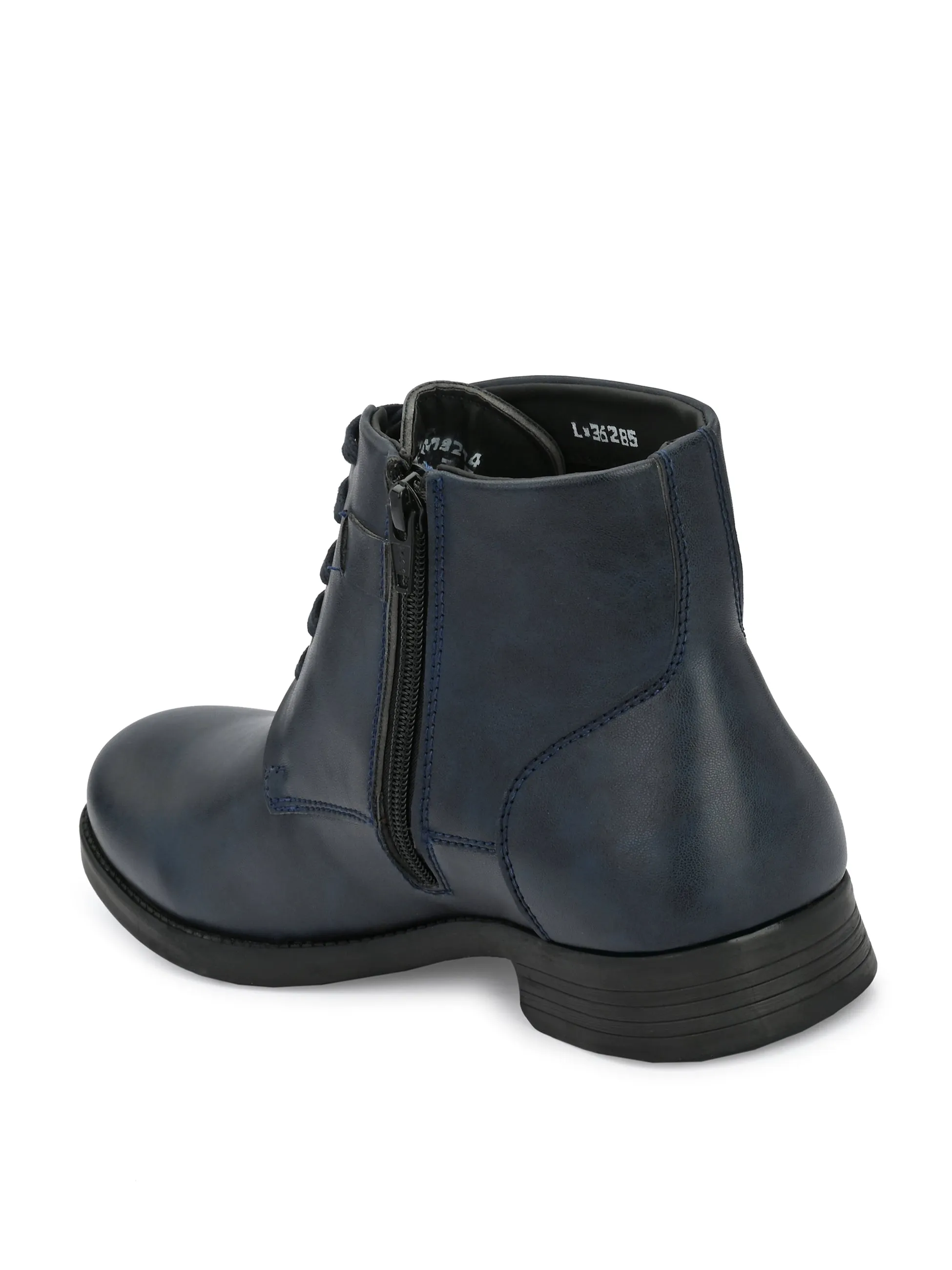 Conor Blue Lace-Up Boots