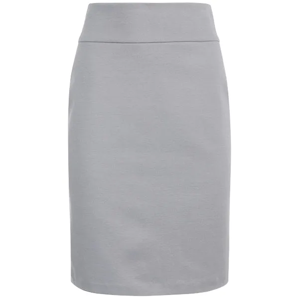 Cotton Knit Pull-on Skirt in Light Grey