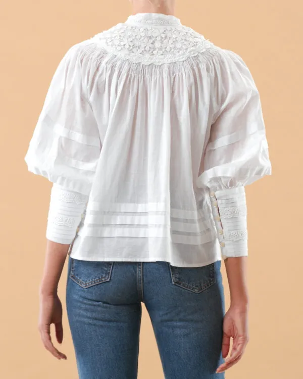 Cotton Slub Pleats blouse