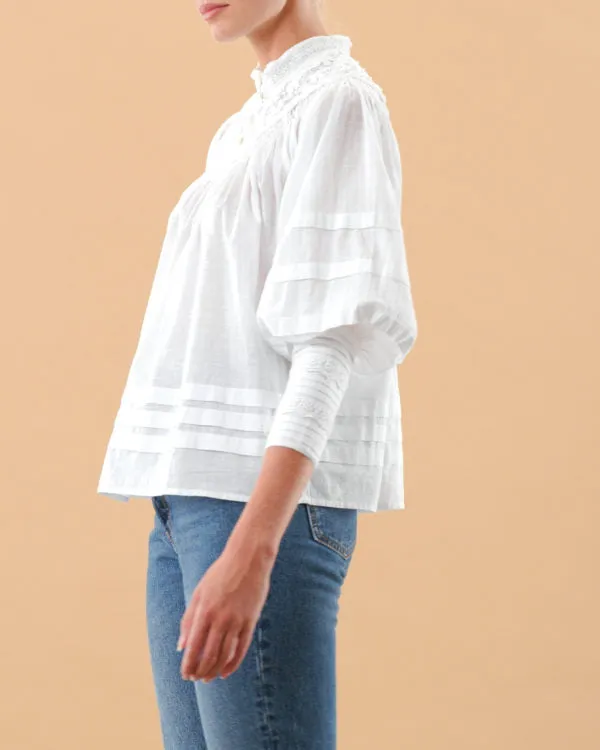 Cotton Slub Pleats blouse