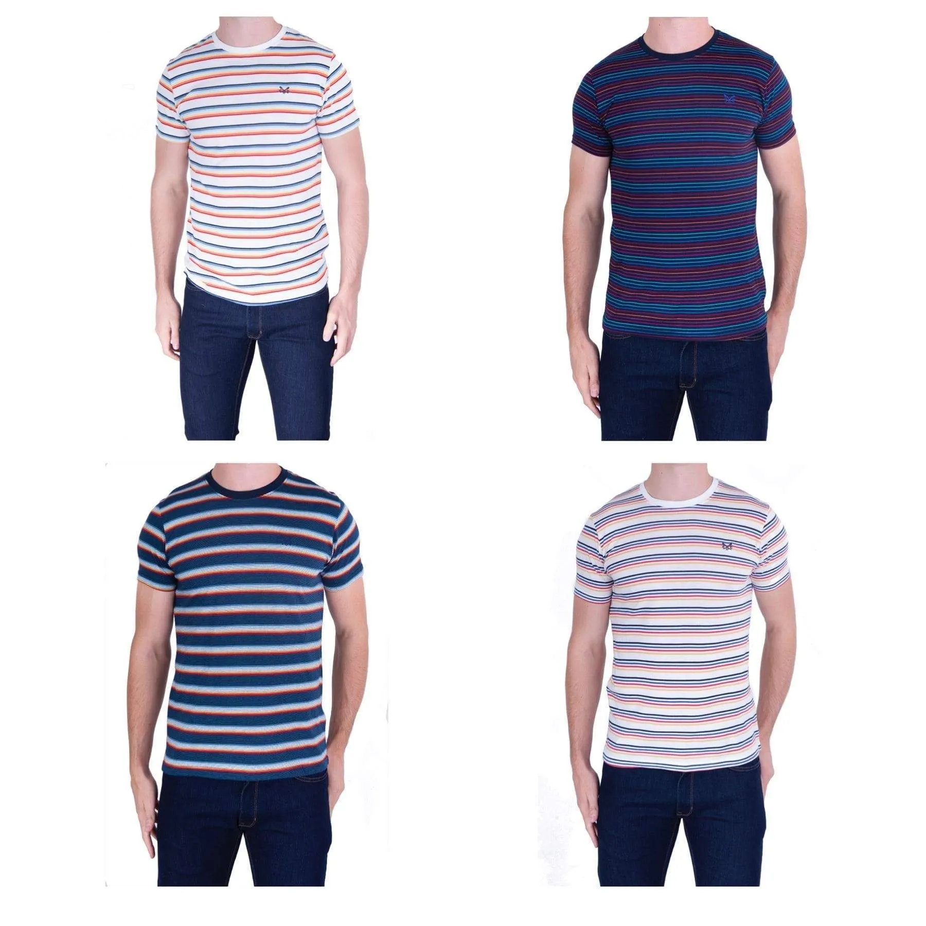 Crew Clothing Men Striped Brights Tops