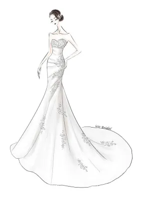 Custom Wedding Dress Sketch