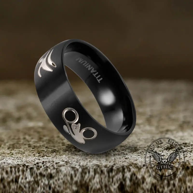 Cycling Sport Titanium Band Ring