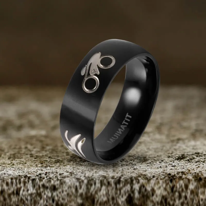 Cycling Sport Titanium Band Ring