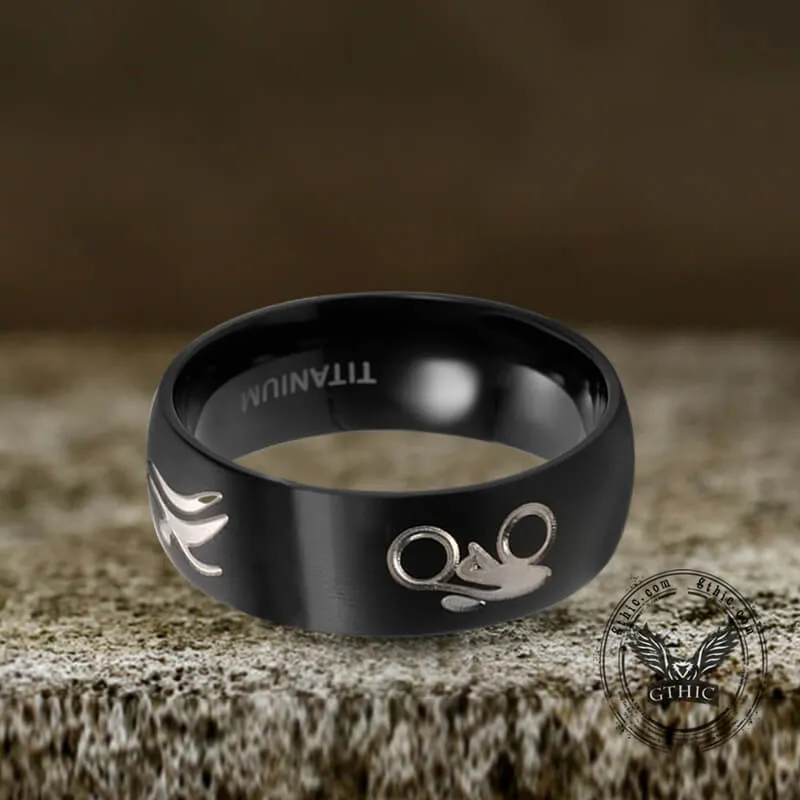 Cycling Sport Titanium Band Ring