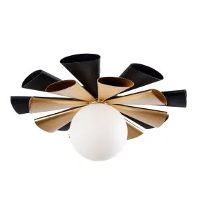 Daphne 372S01LMBFG 1-Light Ceiling Light - Matte Black/French Gold