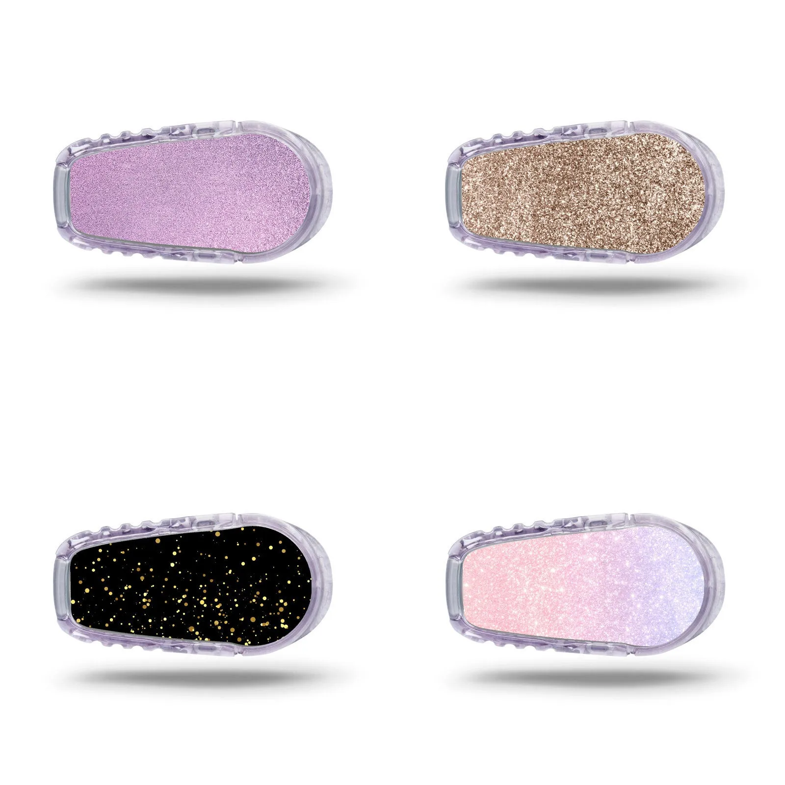 Dexcom G6 transmitter sticker combo pack: Glitter prints