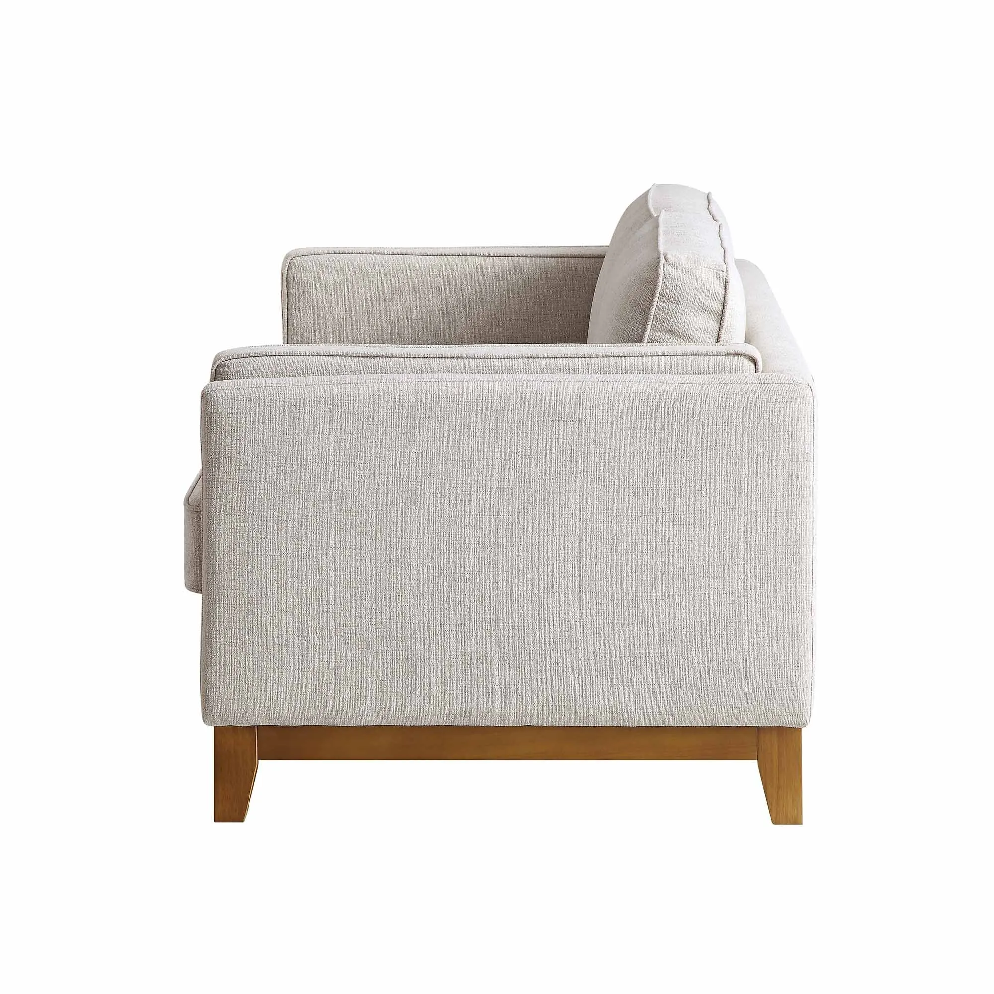 Dipley Oatmeal Fabric Sofa, 2-Seater