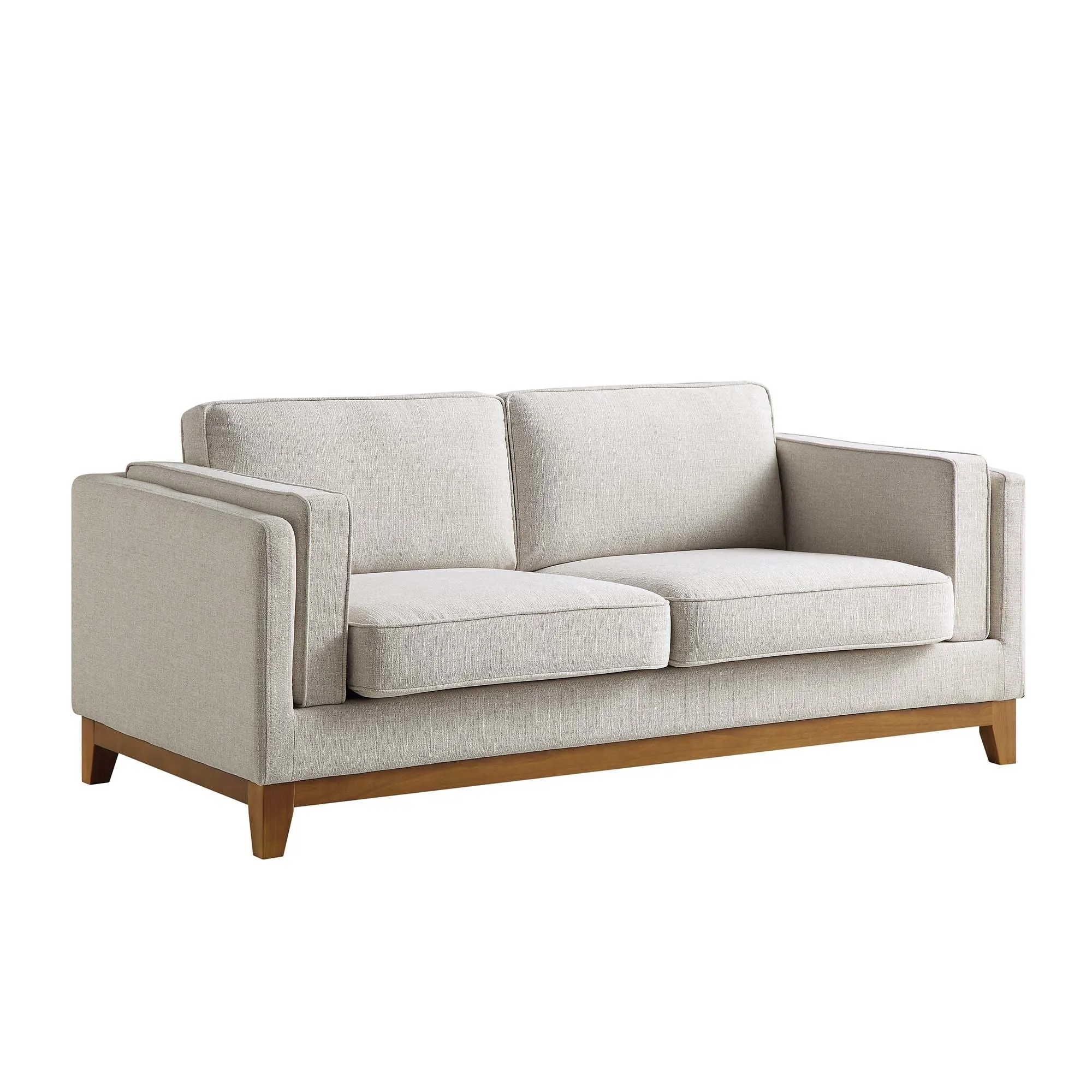 Dipley Oatmeal Fabric Sofa, 2-Seater