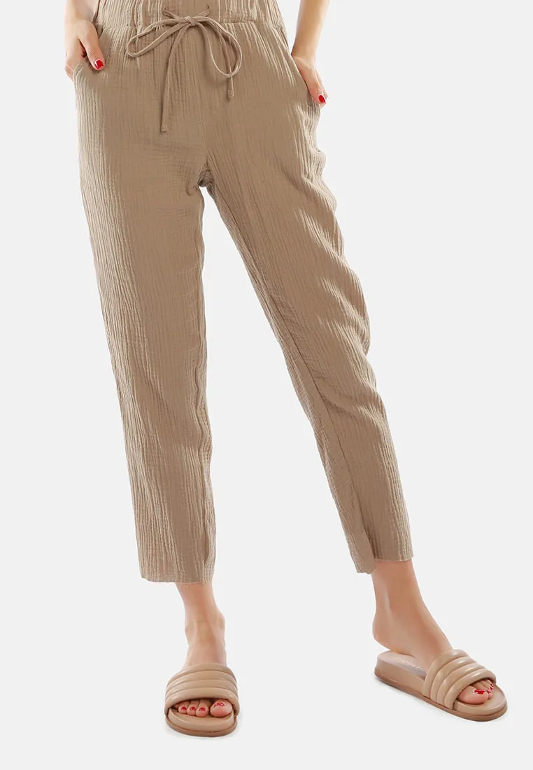 Drawstring Narrow Bottom Summer Pants