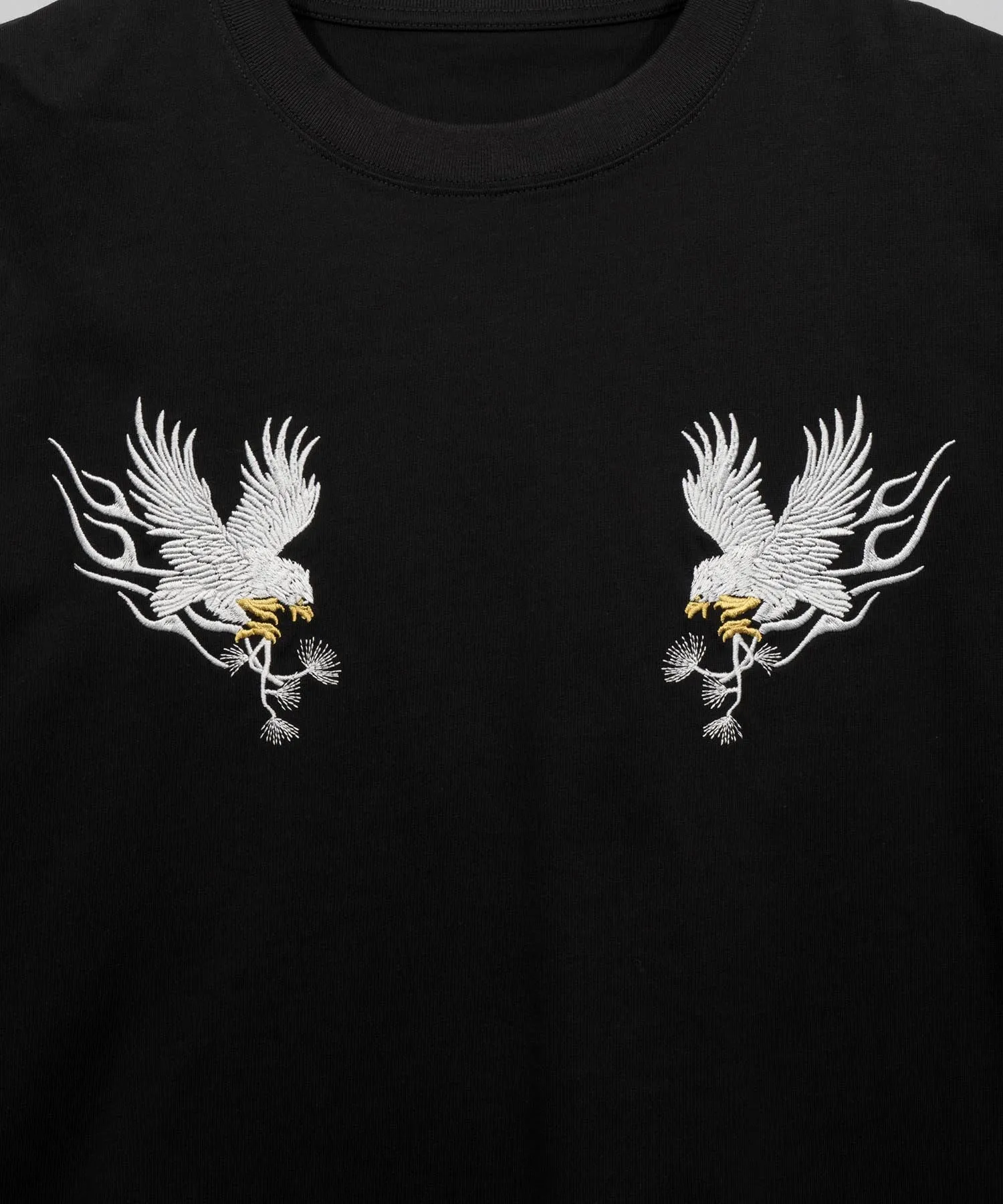 Eagle Embroidery Prime-Over Crew Neck T-shirt