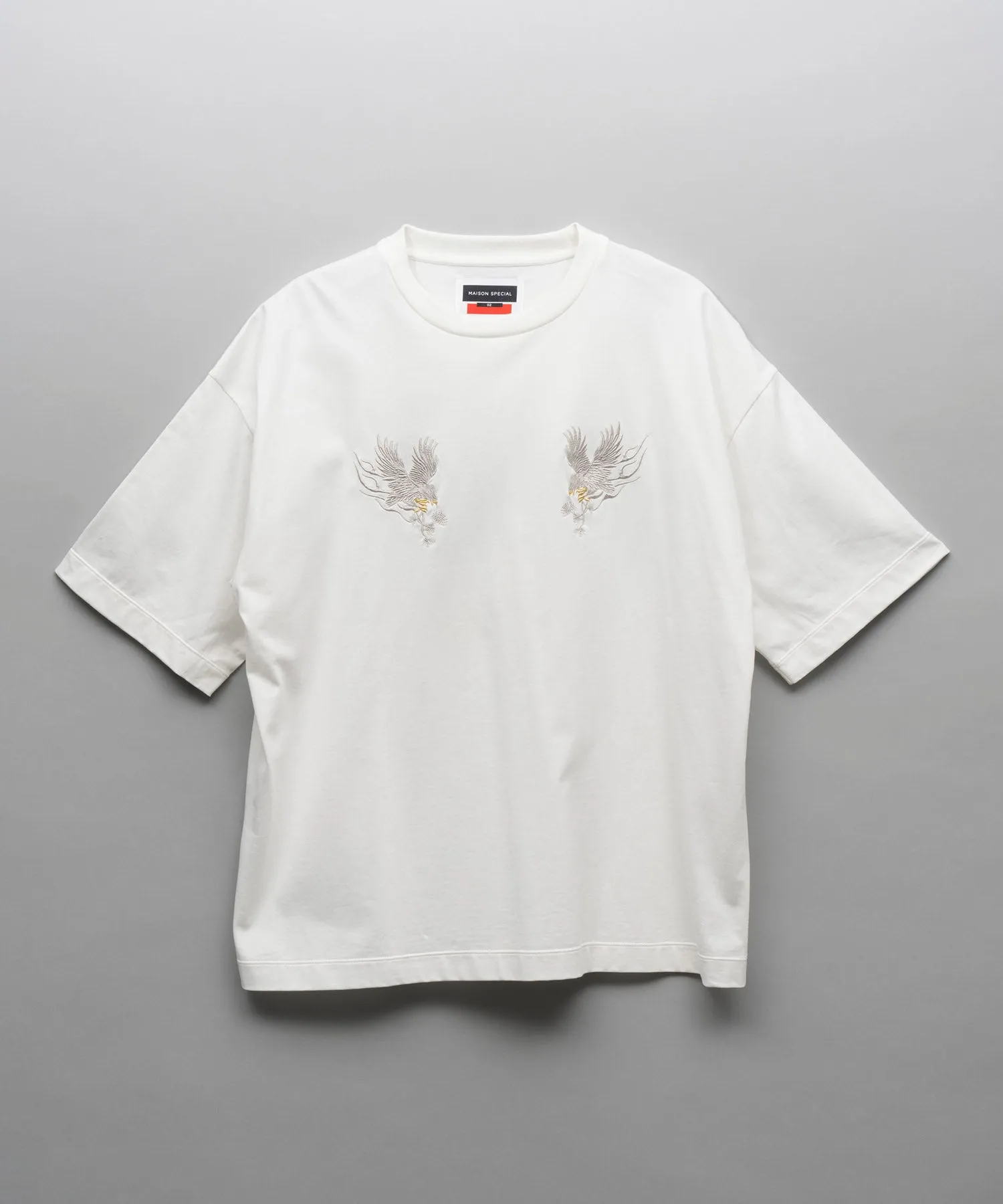 Eagle Embroidery Prime-Over Crew Neck T-shirt