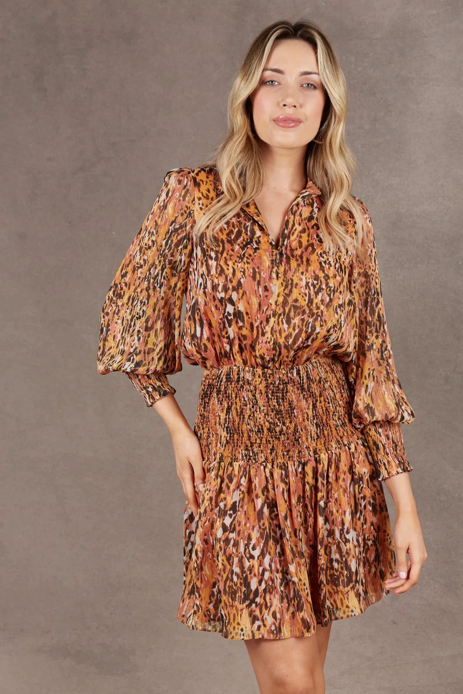 Eb & Ive Bantu Dress in Ochre