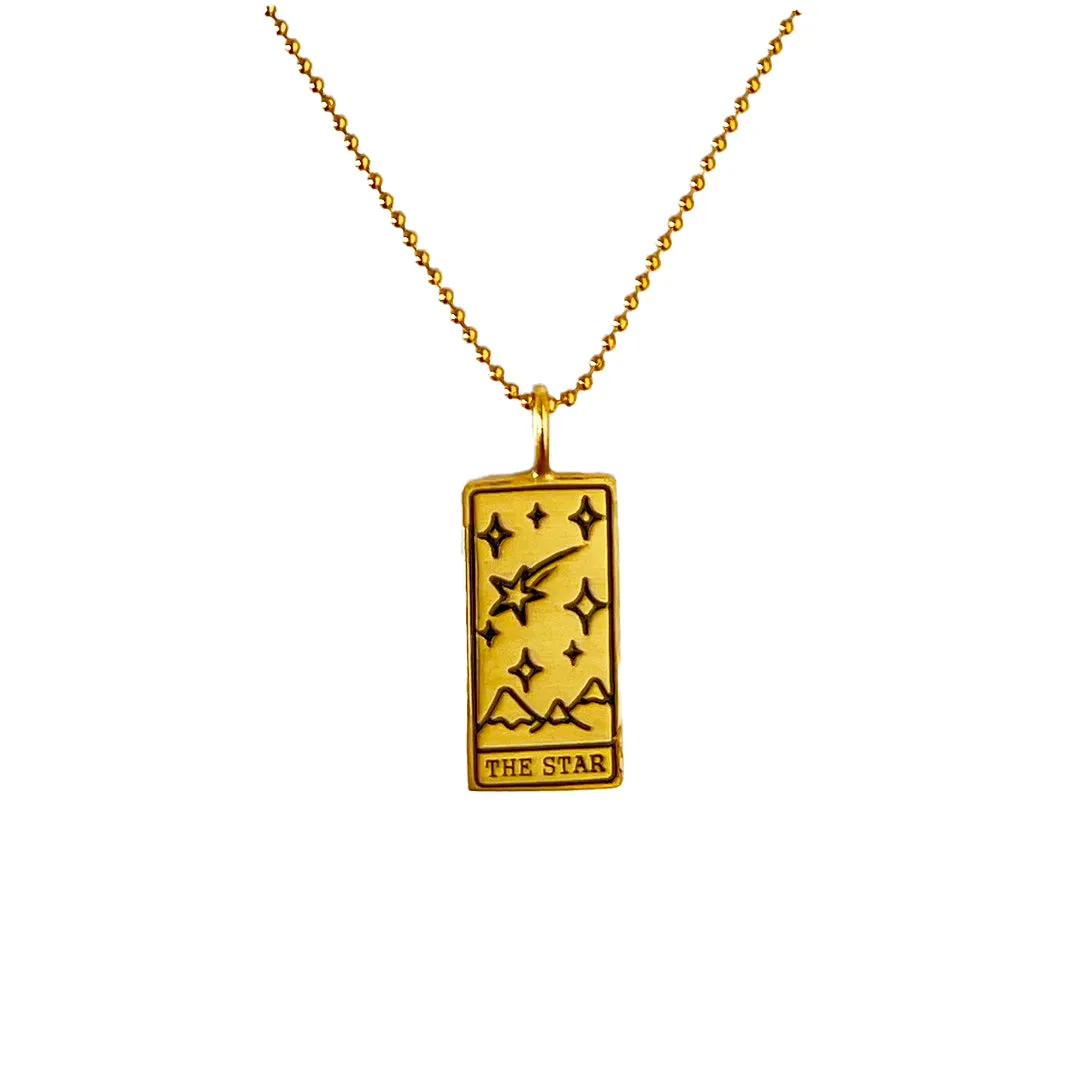 Elsa Guzman, 18K Gold Vermeil and Sterling Silver Tarot Card Necklaces