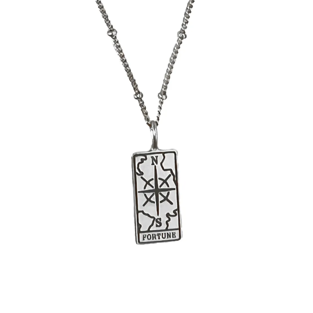 Elsa Guzman, 18K Gold Vermeil and Sterling Silver Tarot Card Necklaces