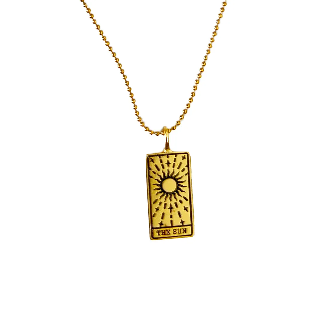 Elsa Guzman, 18K Gold Vermeil and Sterling Silver Tarot Card Necklaces