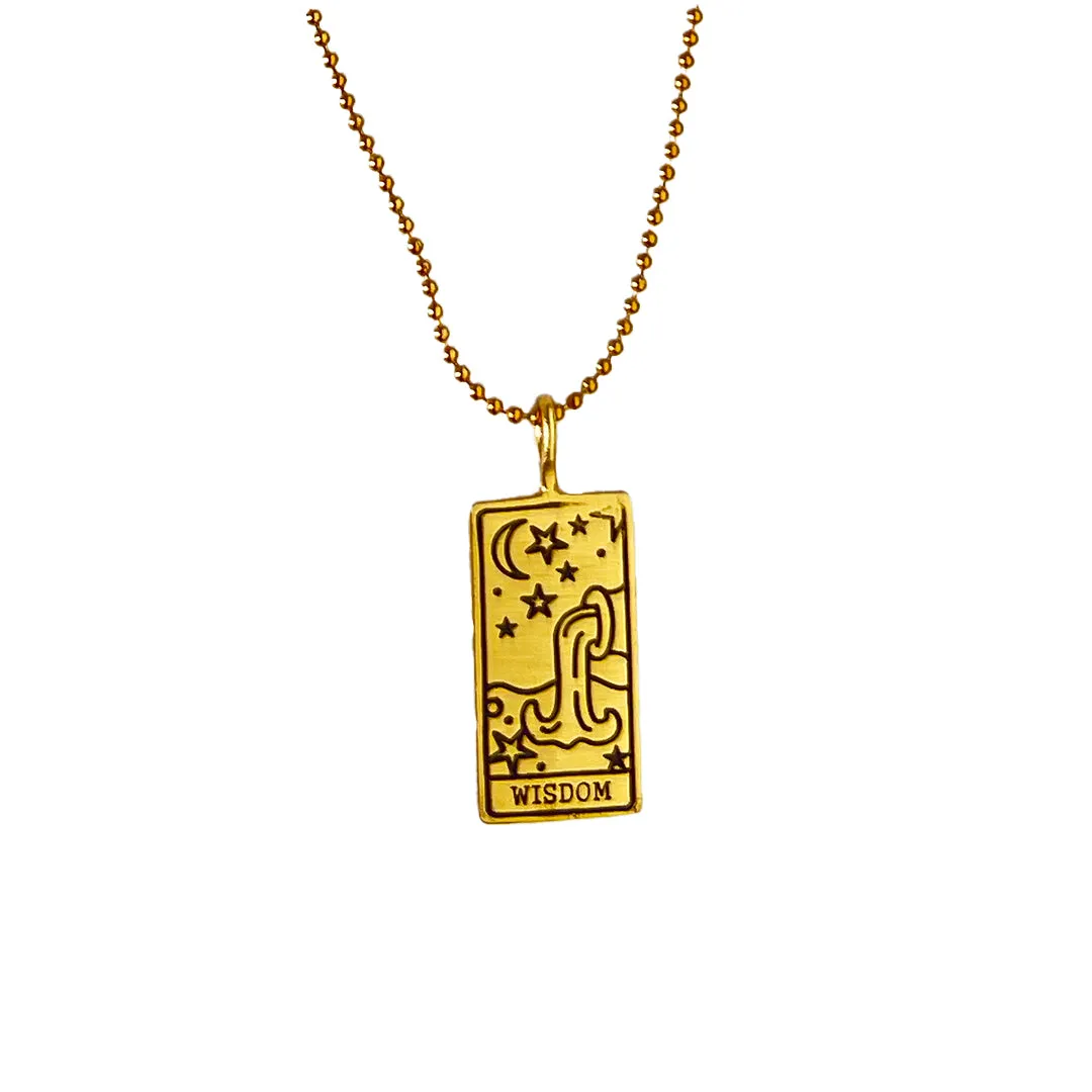 Elsa Guzman, 18K Gold Vermeil and Sterling Silver Tarot Card Necklaces