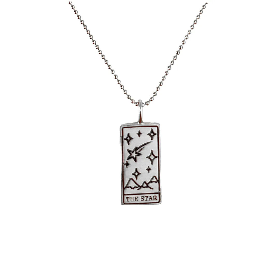 Elsa Guzman, 18K Gold Vermeil and Sterling Silver Tarot Card Necklaces