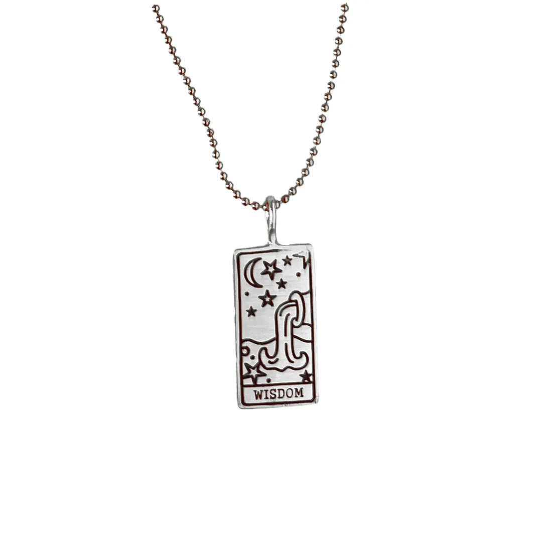 Elsa Guzman, 18K Gold Vermeil and Sterling Silver Tarot Card Necklaces