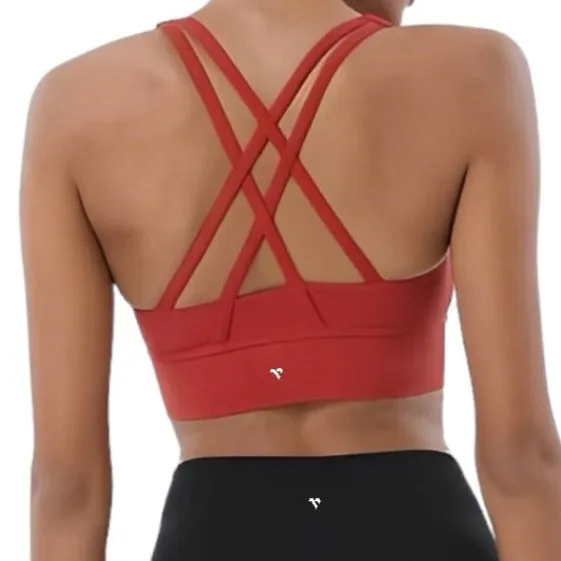 Endurance Sport Cross Bra- Rose Red