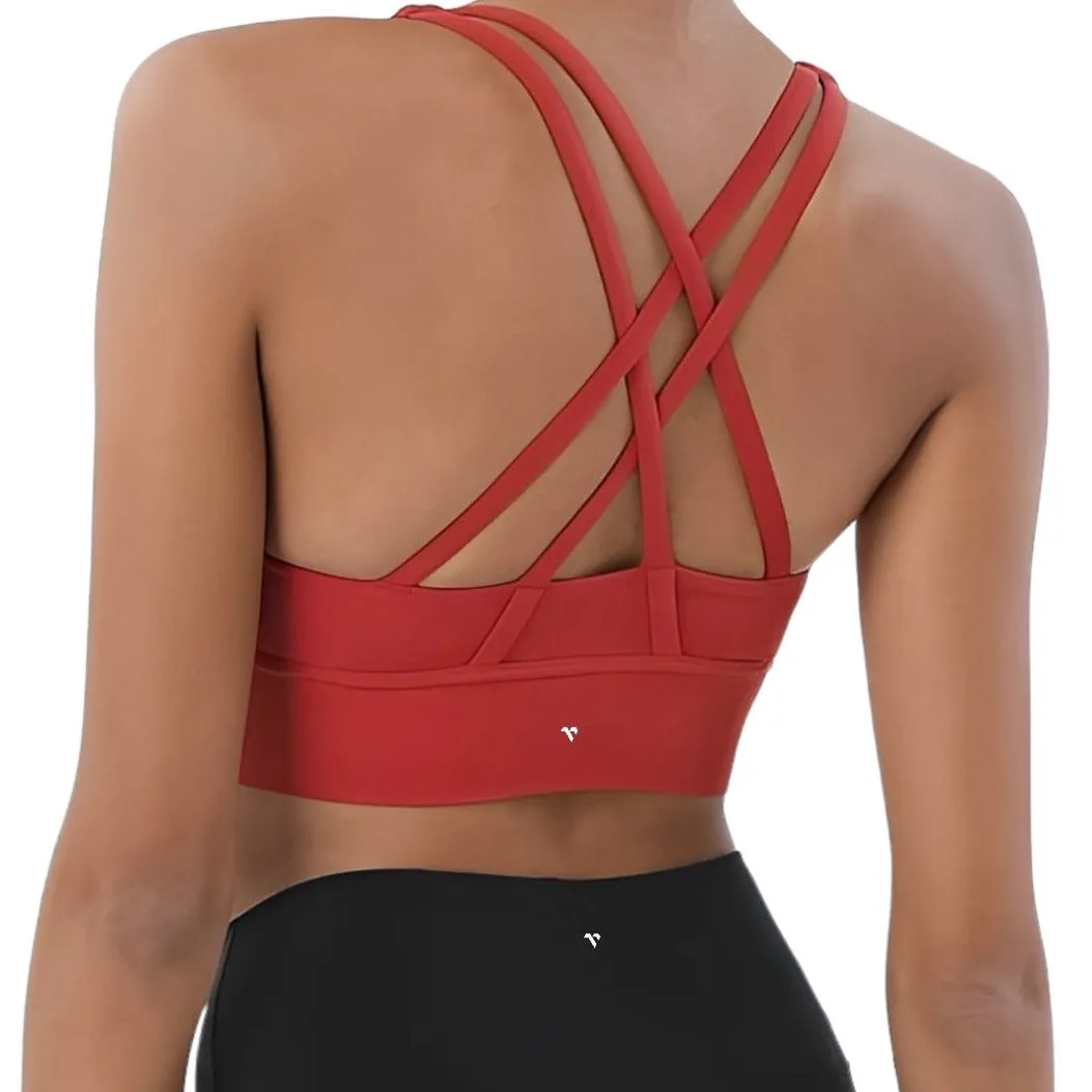 Endurance Sport Cross Bra- Rose Red