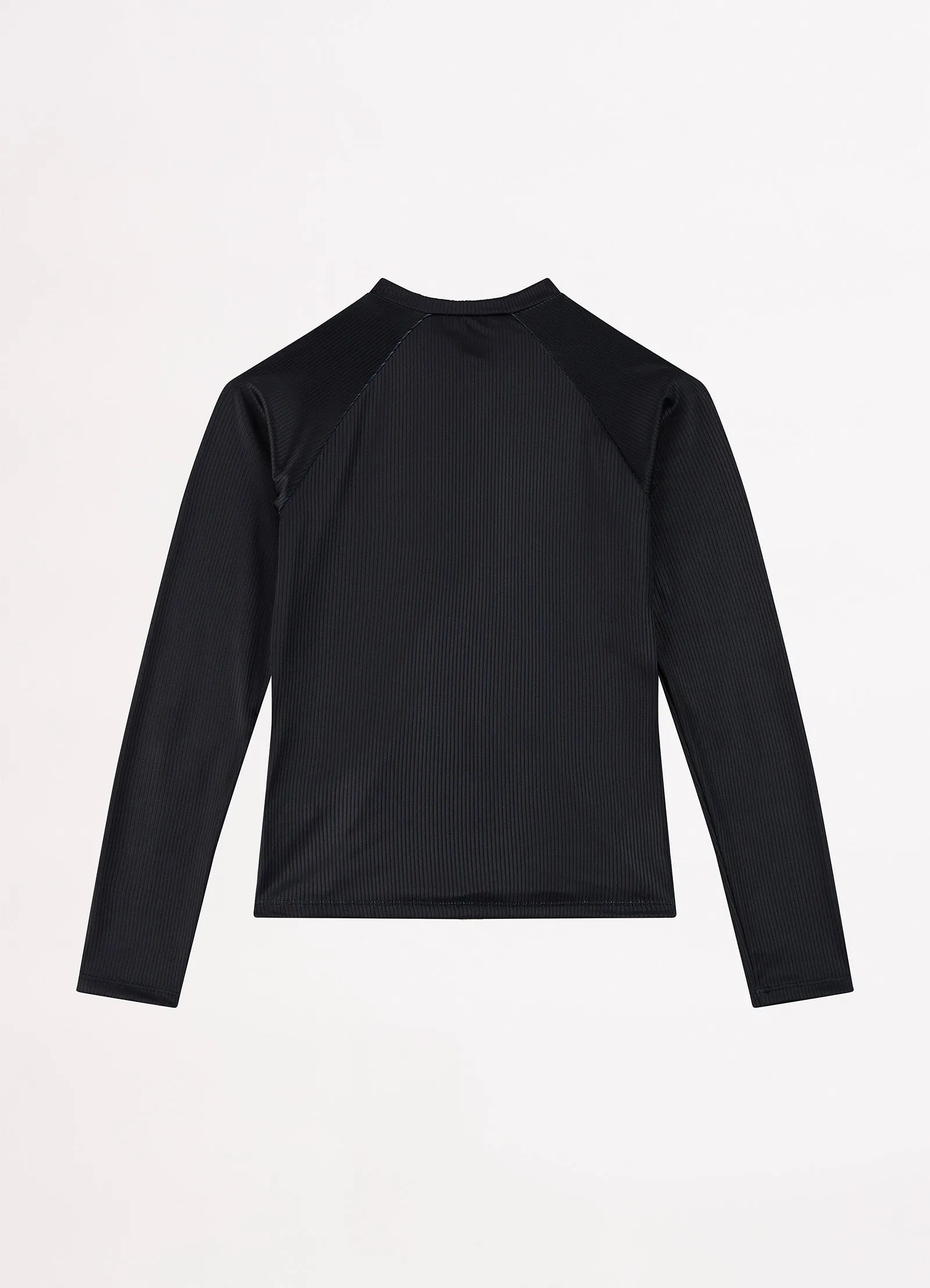 Essential Girls L/S Rash Vest - Black