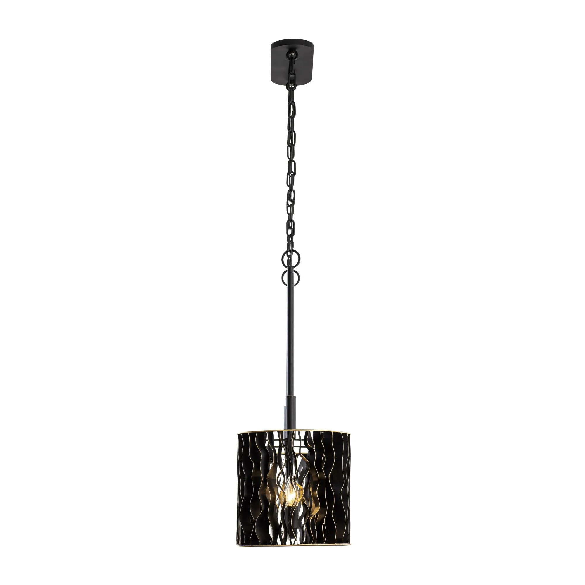 Estela 380N05MBFG 5-Light Kitchen Pendant Light - Matte Black/French Gold