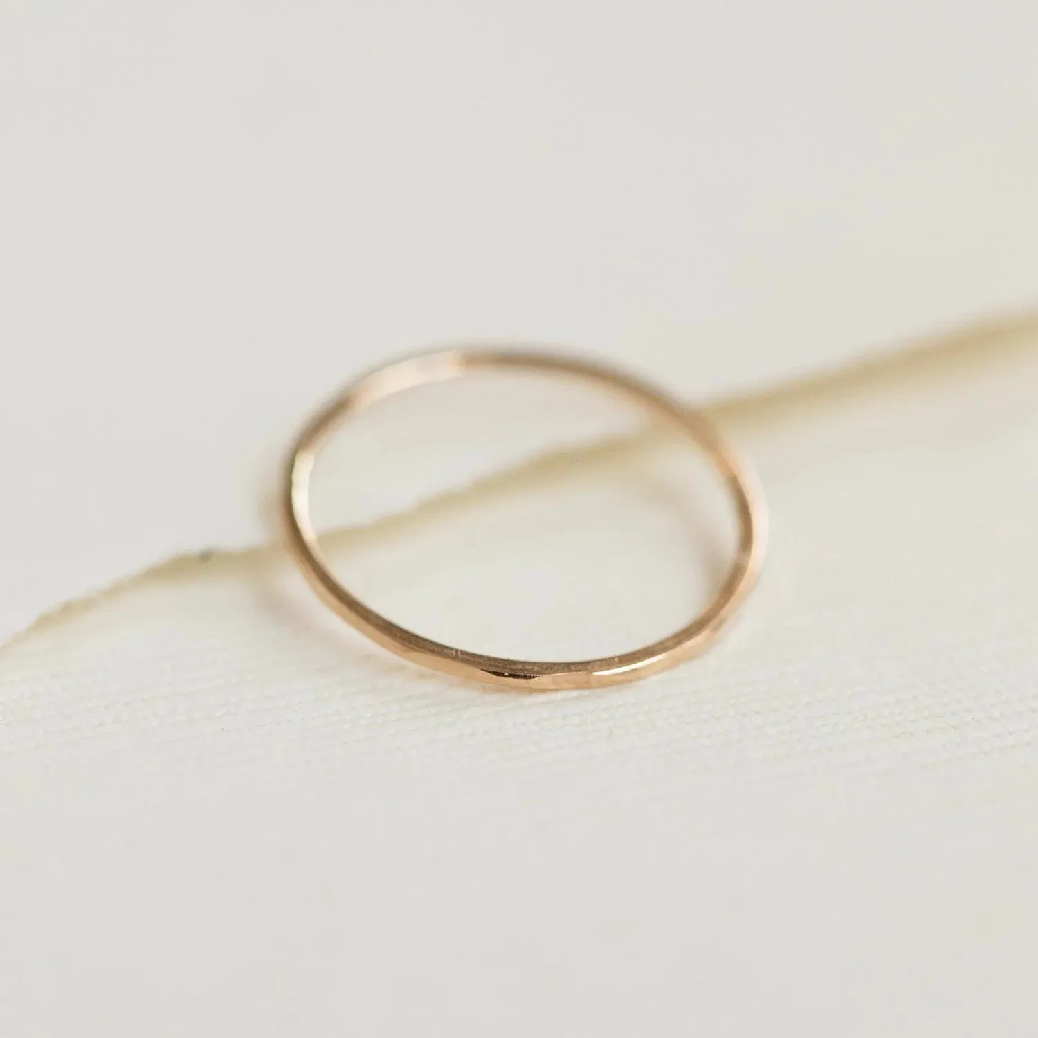 Faceted felicity stacking ring - 10k yellow gold