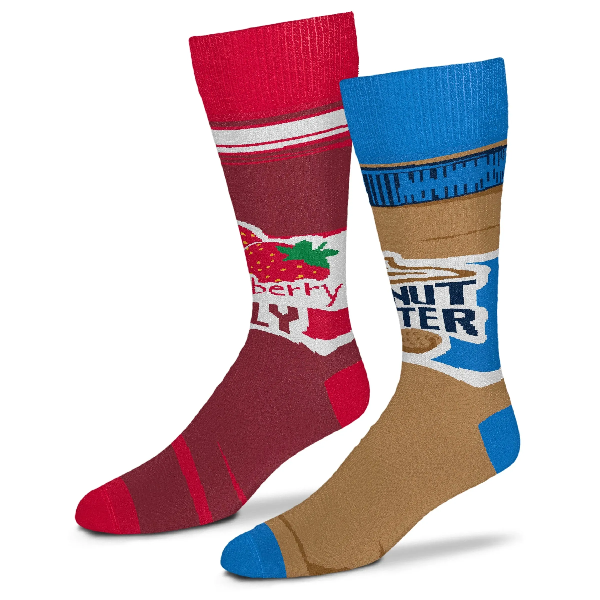 FBF Peanut Butter and Jelly Mismatch Socks