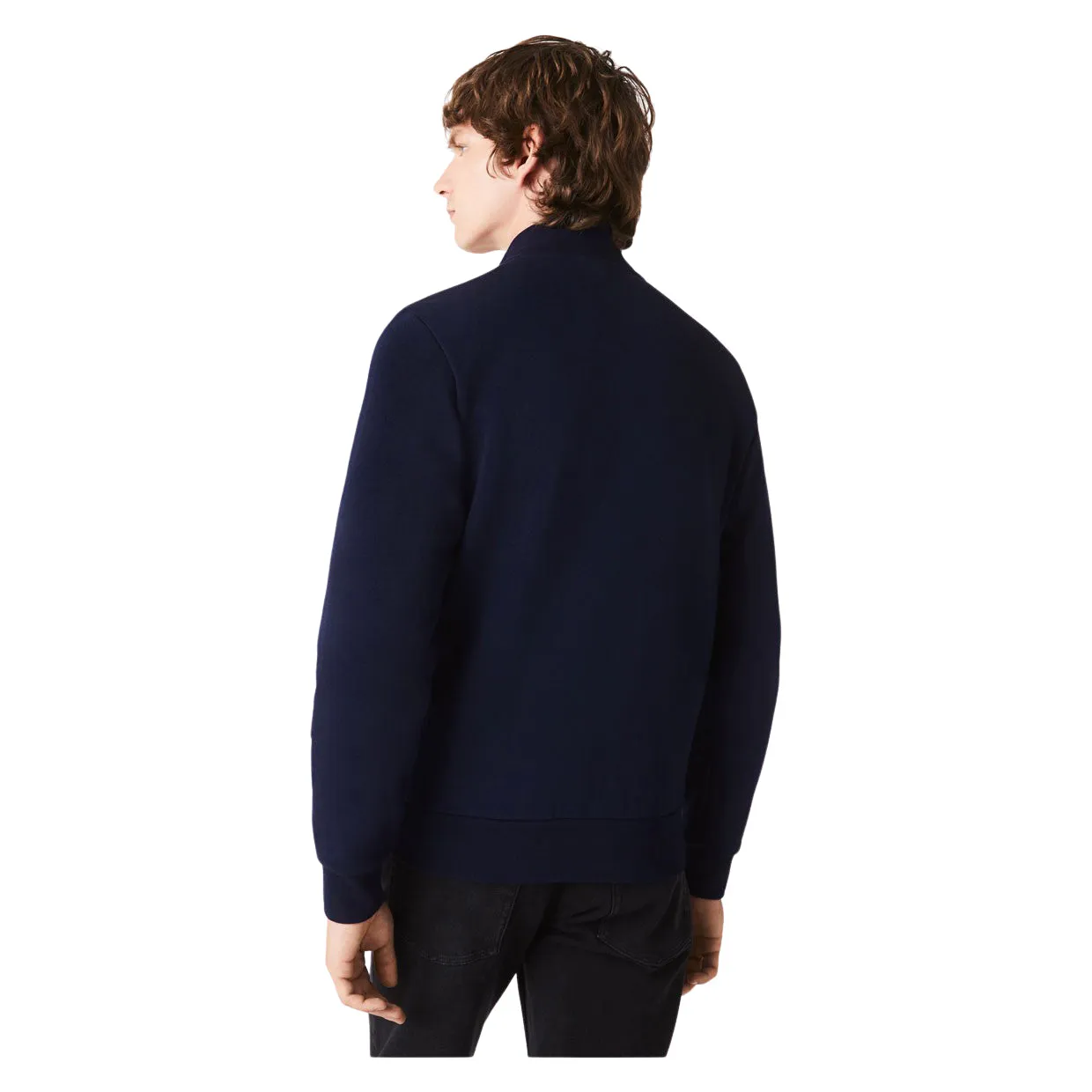 Felpa Uomo Lacoste Full Zip Senza Cappuccio Blu Navy