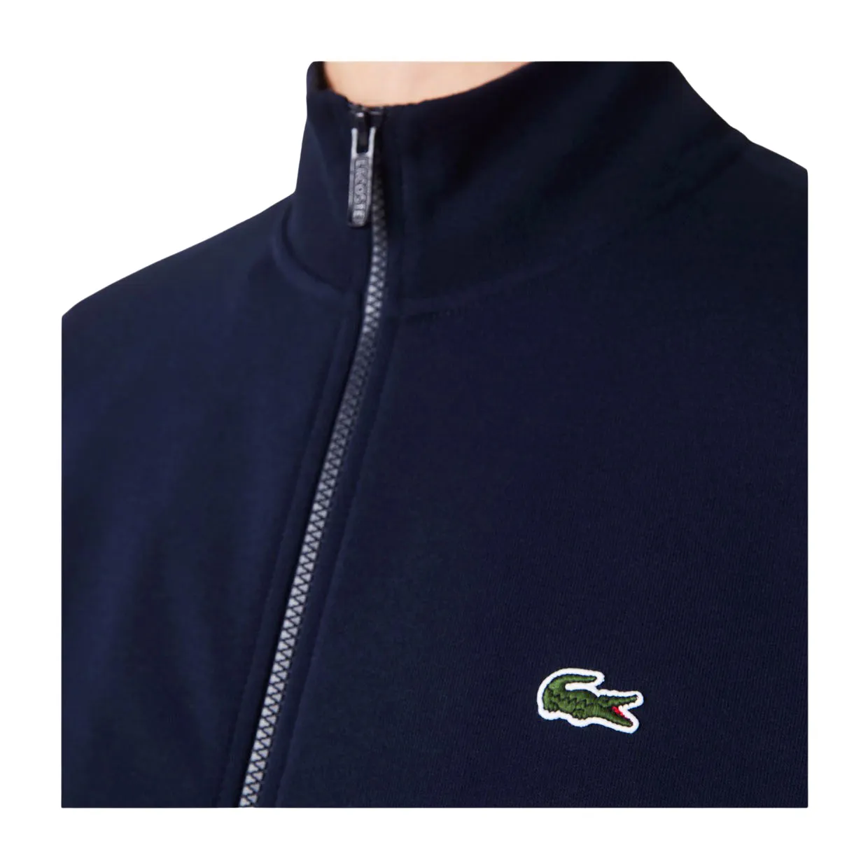 Felpa Uomo Lacoste Full Zip Senza Cappuccio Blu Navy