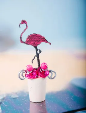 Flamingo wine cork wine stopper nautical beach gift bar ware