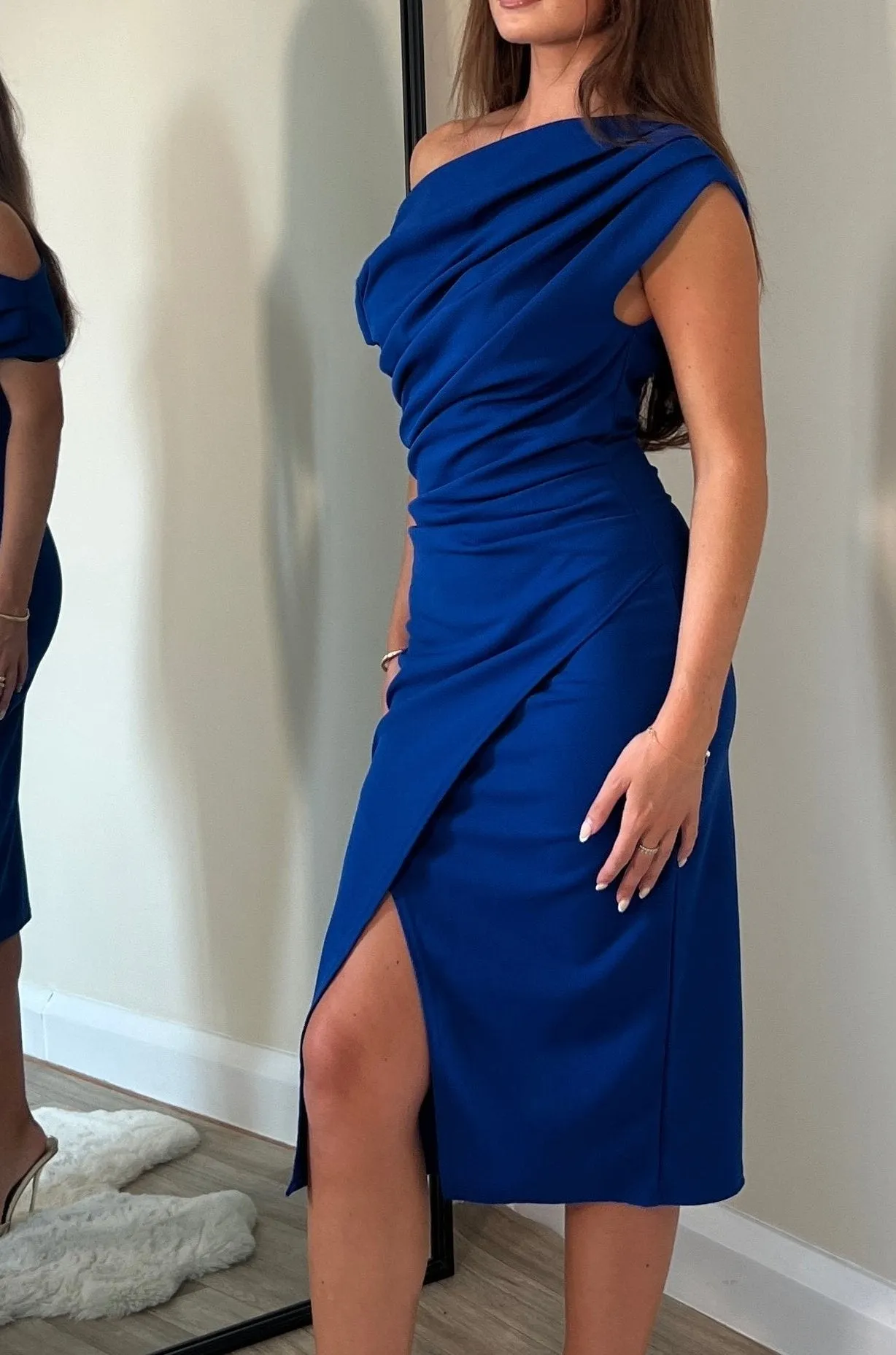 Flatter Me Dress - Bright Blue