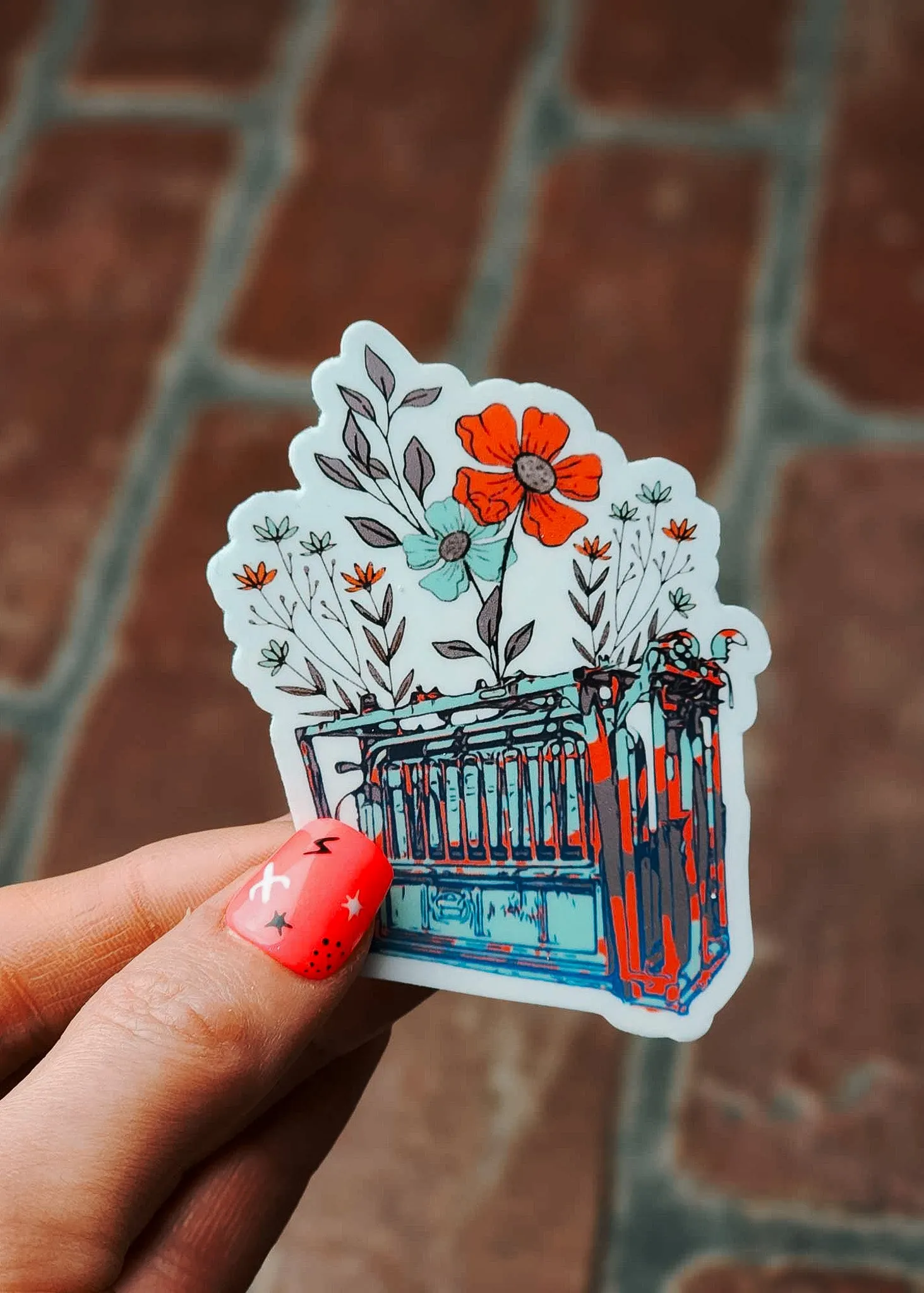 Floral Chute Sticker