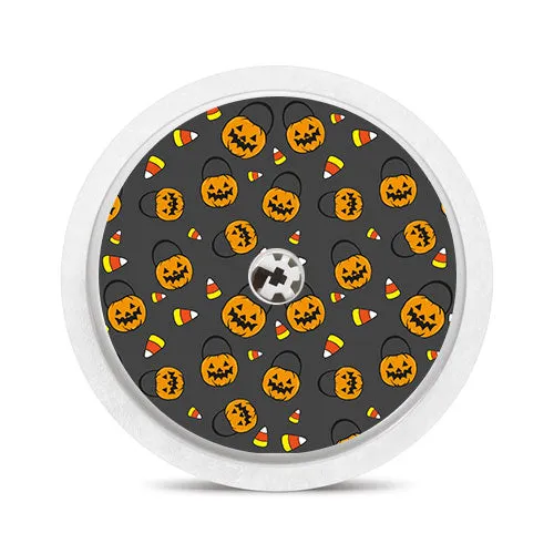 Freestyle Libre 1 & 2 sensor sticker: Candy corn pumpkins