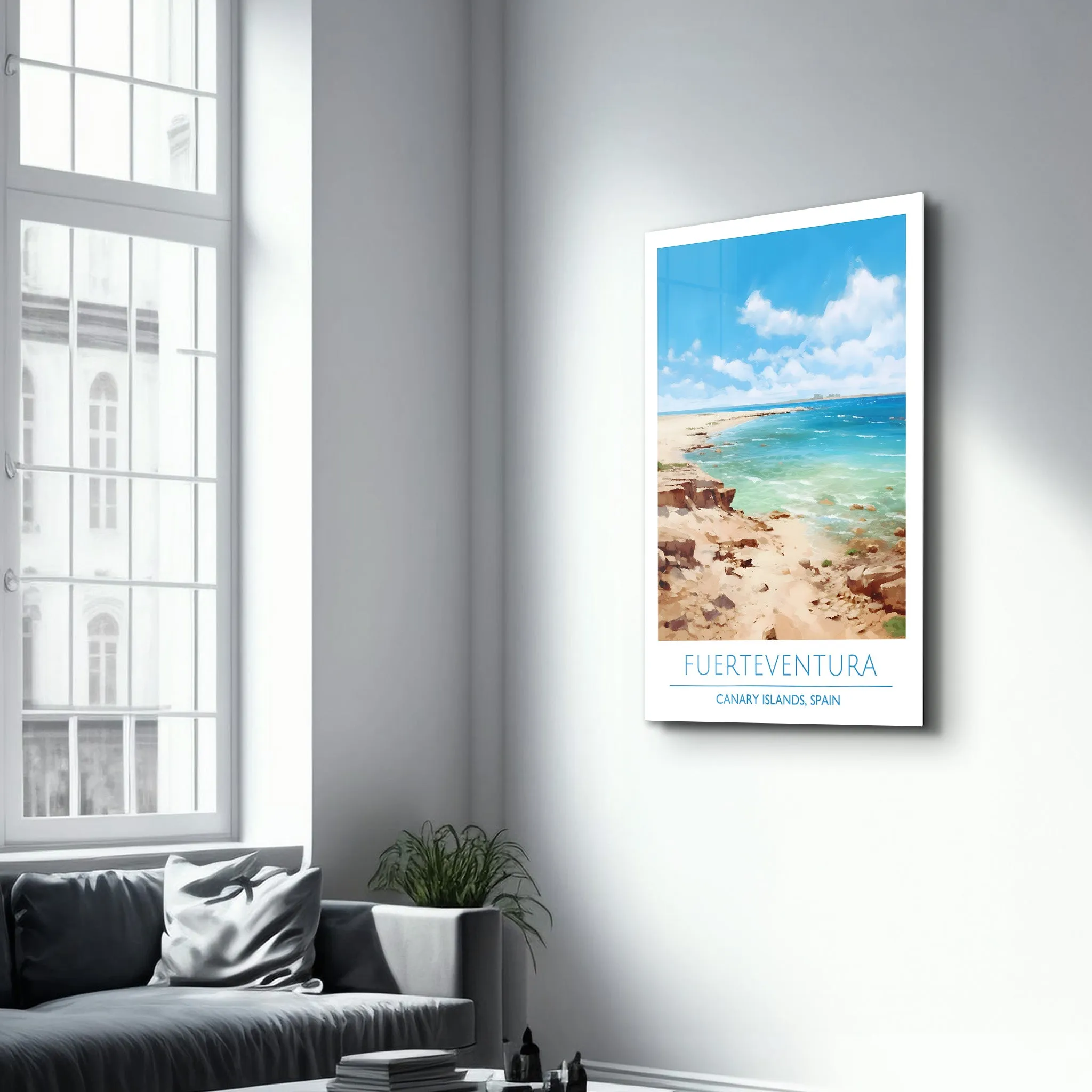 Fuerteventura-Canary Island Spain-Travel Posters | Glass Wall Art