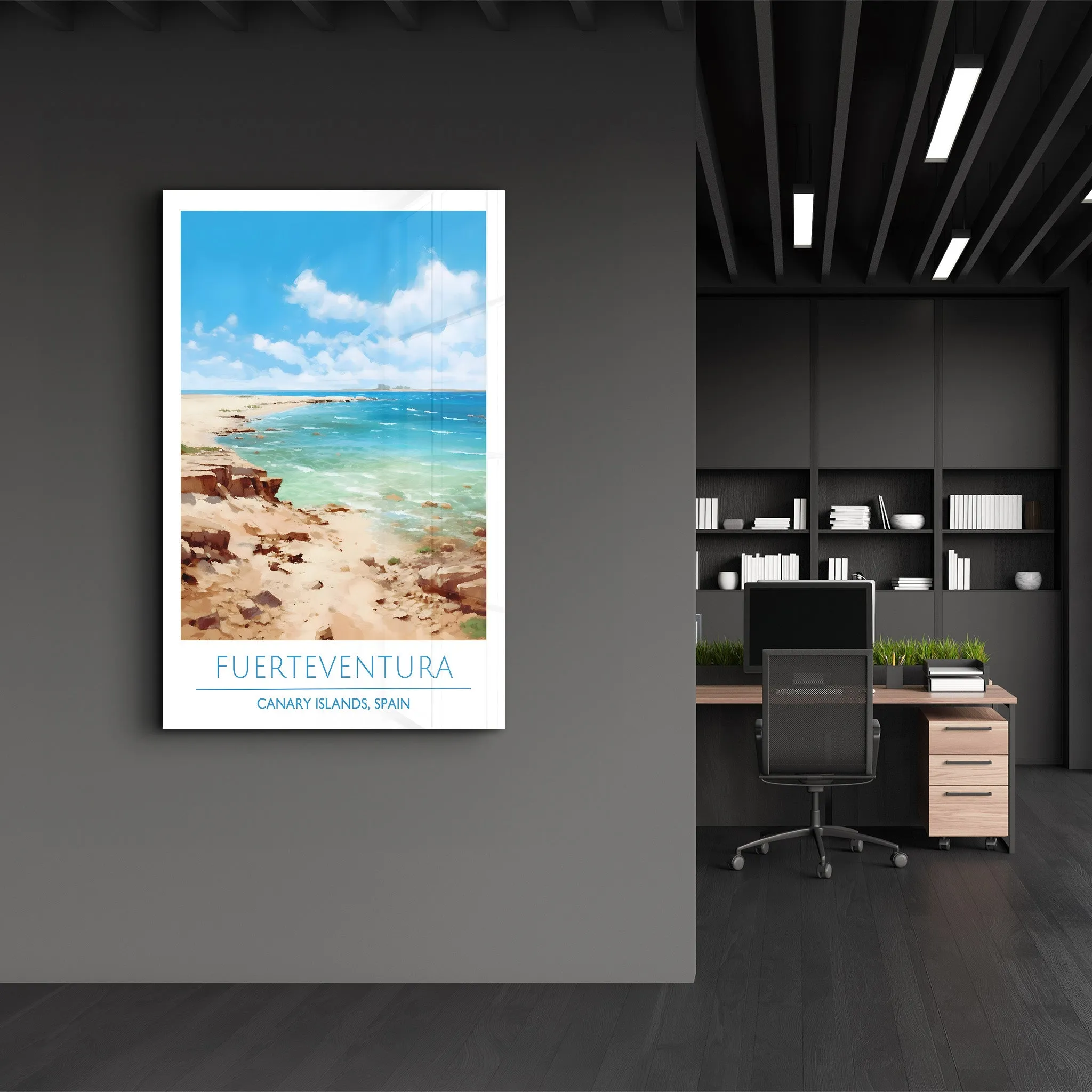 Fuerteventura-Canary Island Spain-Travel Posters | Glass Wall Art