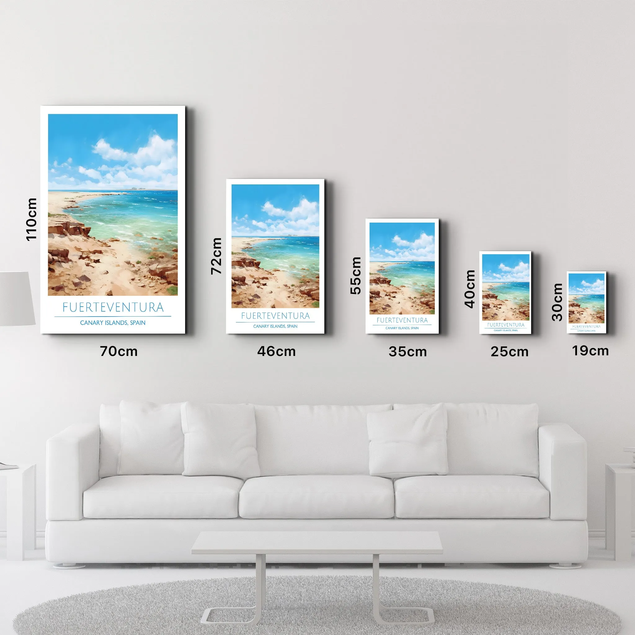 Fuerteventura-Canary Island Spain-Travel Posters | Glass Wall Art