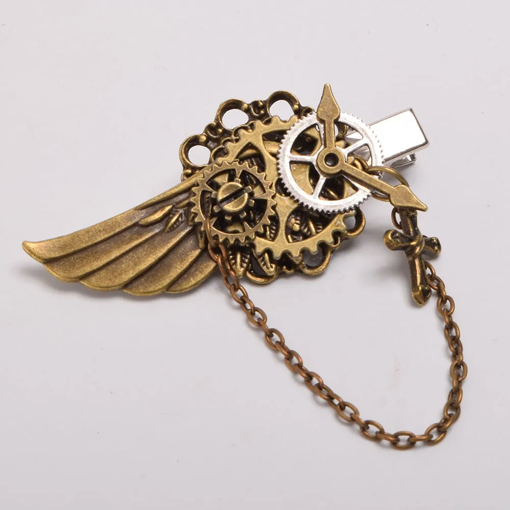 Gear Wings Cross Pattern Hairpin