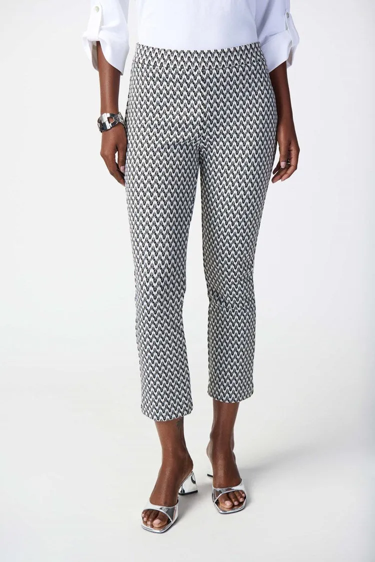 Geometric Print Jacquard Pull-On Pants