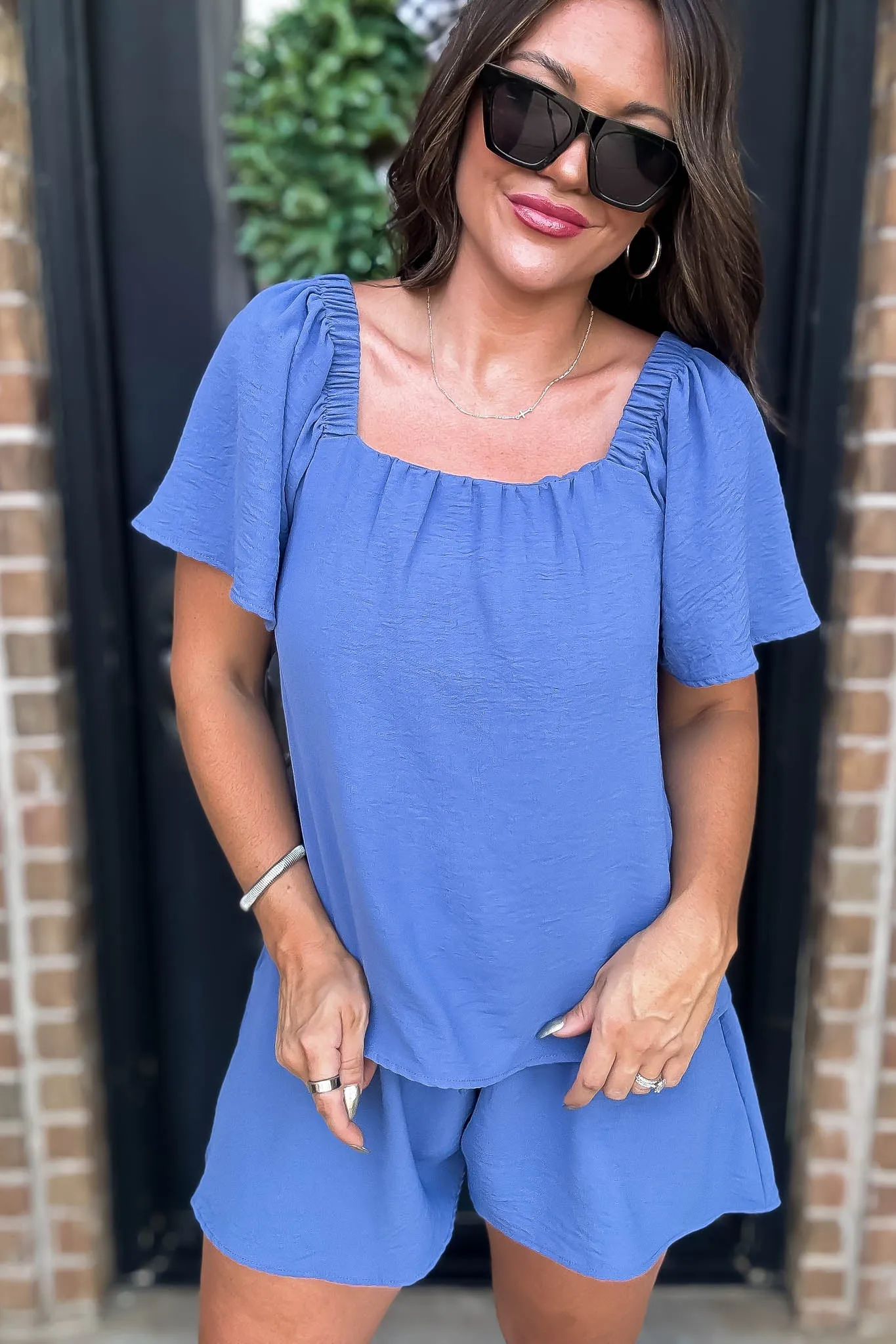 Get Obsessed Slate Blue Top