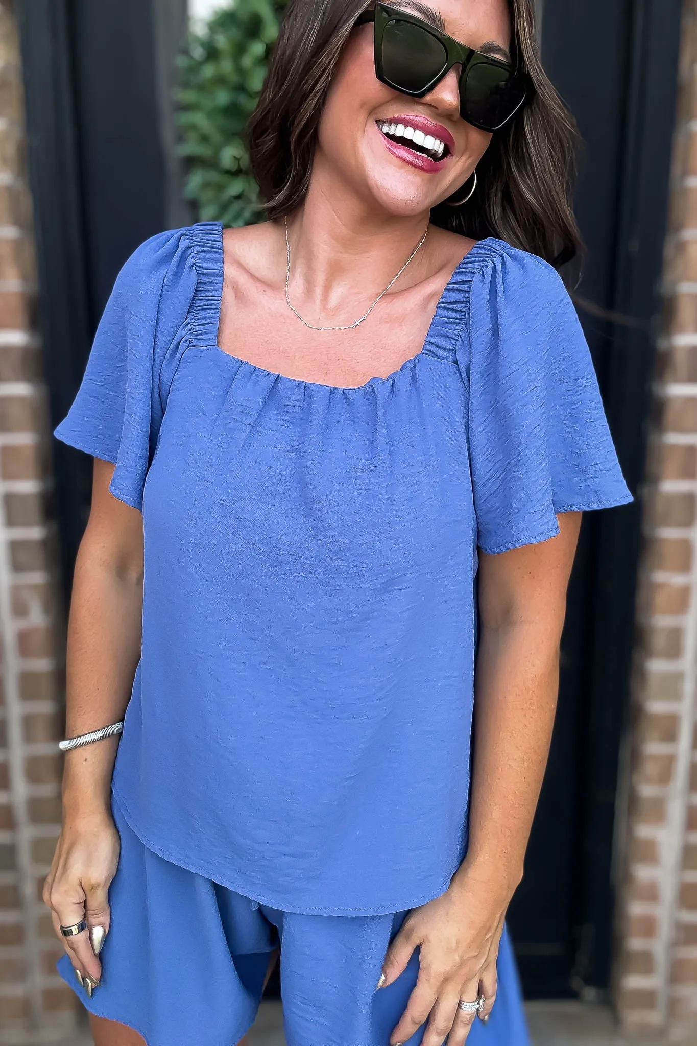 Get Obsessed Slate Blue Top