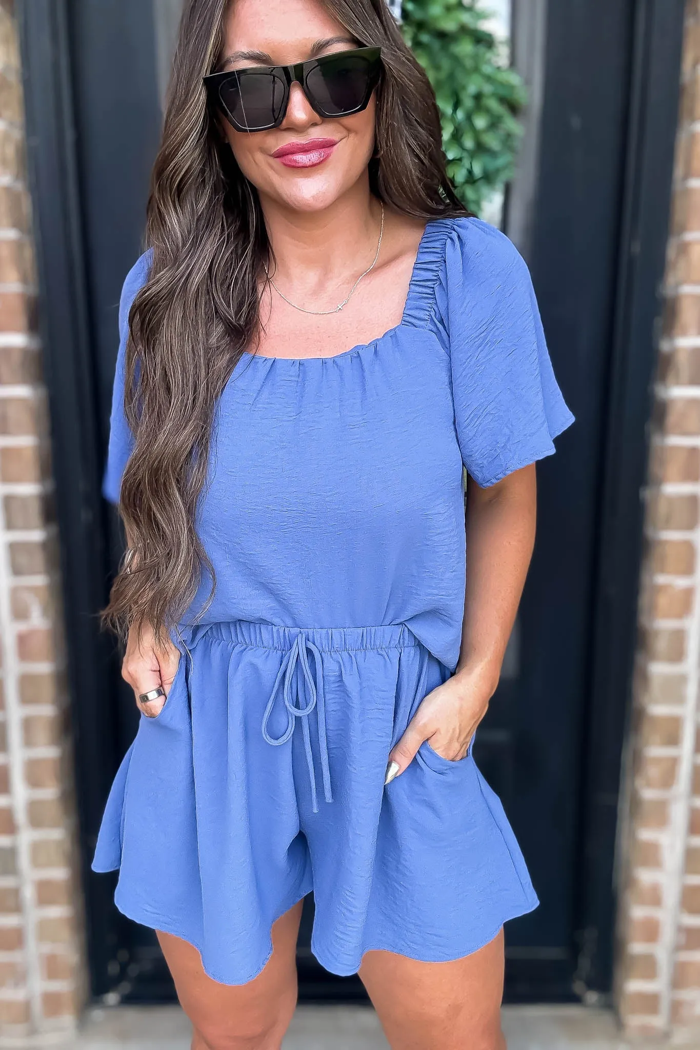 Get Obsessed Slate Blue Top