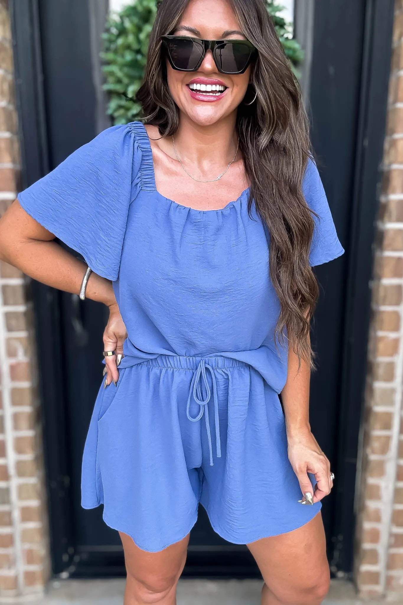 Get Obsessed Slate Blue Top