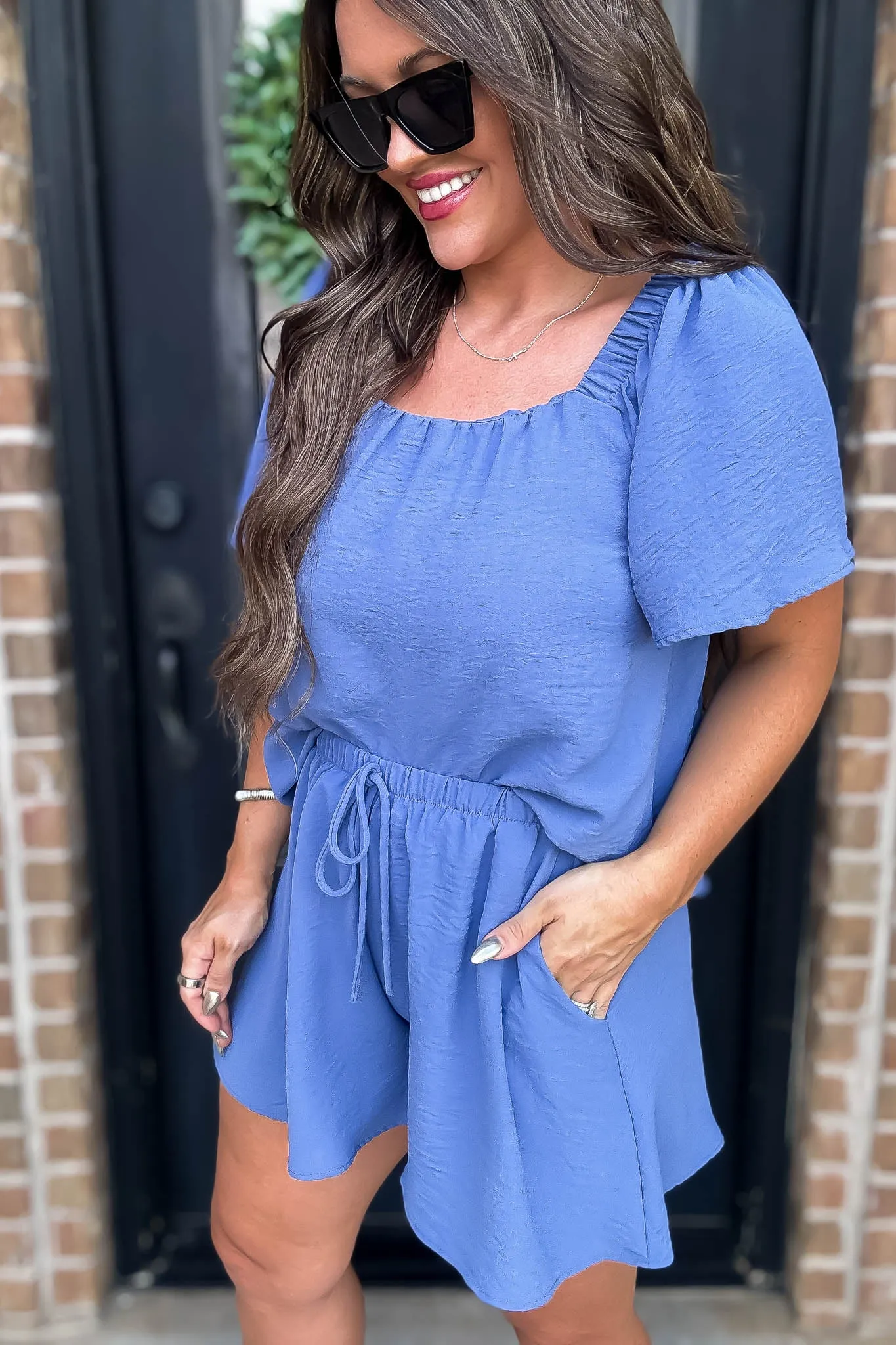 Get Obsessed Slate Blue Top