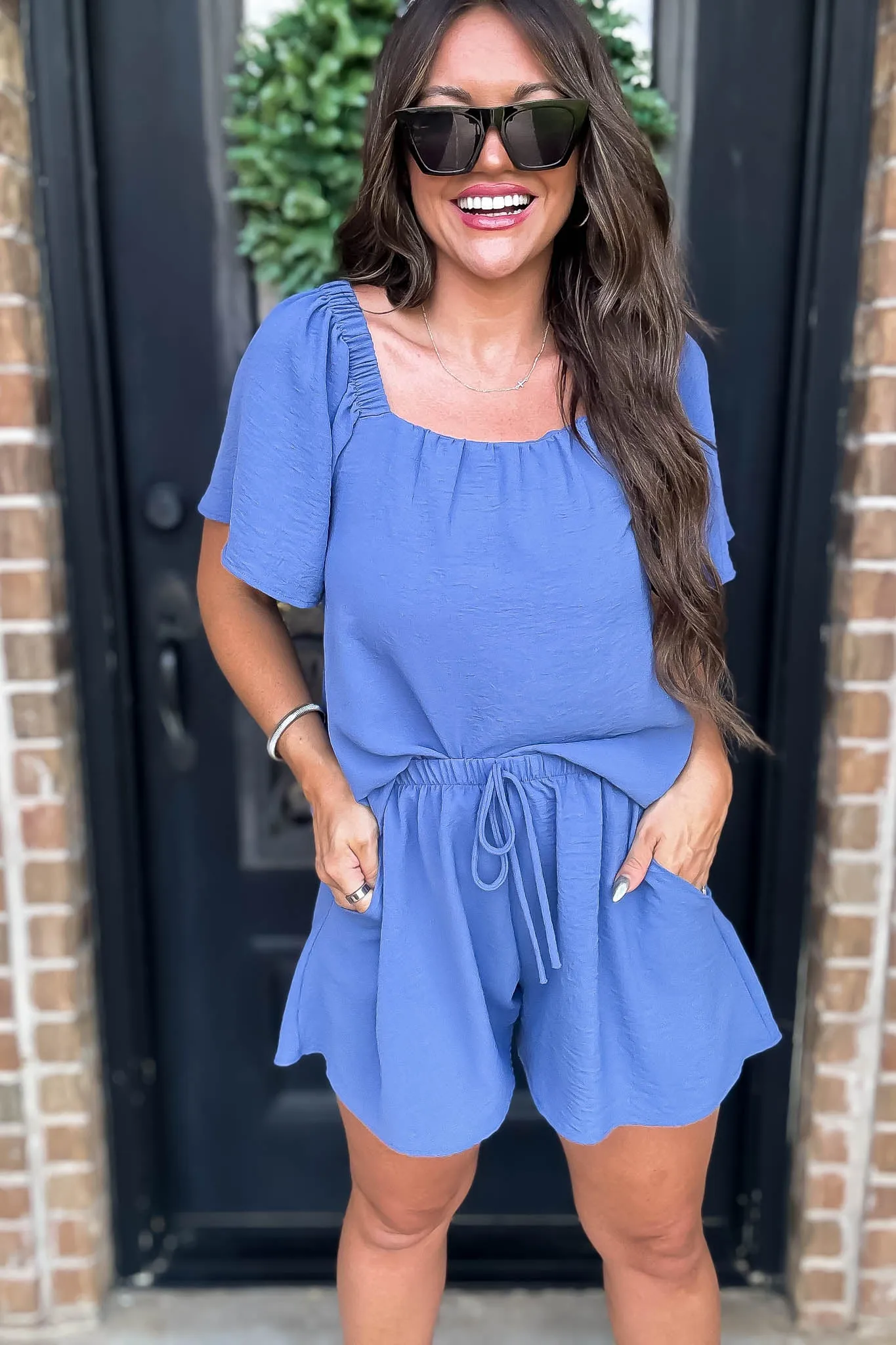 Get Obsessed Slate Blue Top