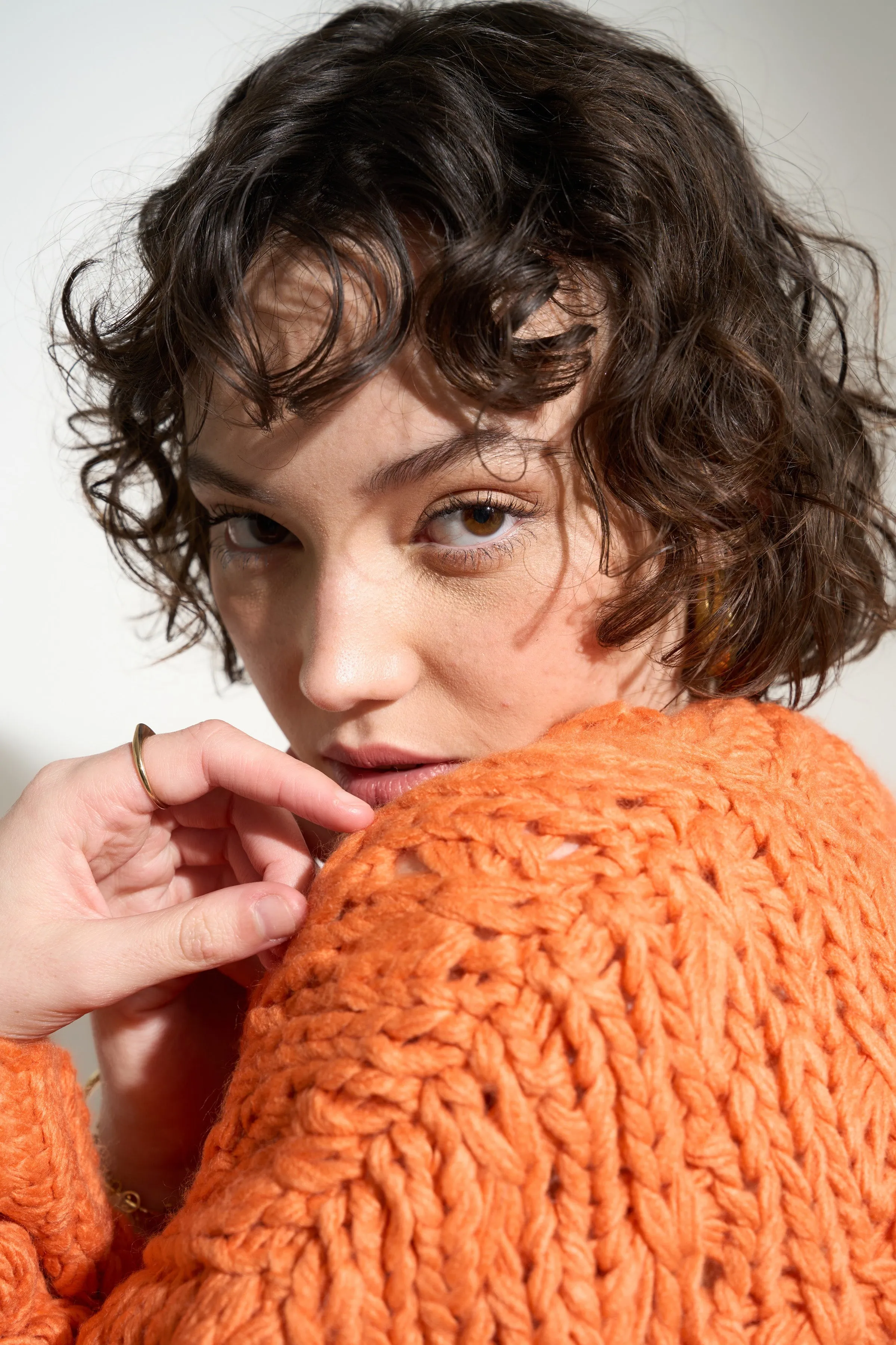 Gigi Cardigan - Orange Peel