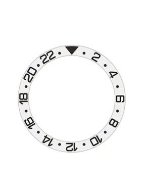 GMT Style Ceramic Bezel Insert White